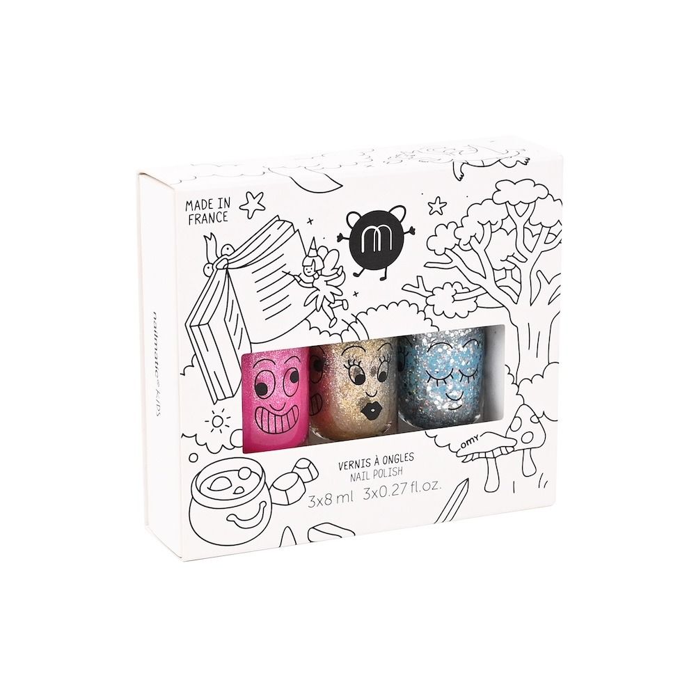 Set de 3 Esmaltes con Purpurina para Niños | Nailmatic Kids