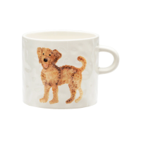Taza de cerámica con ilustración de perro labrador de la marca Anna + Nina, disponible en kOLORAMA. Ideal para amantes de los perros.